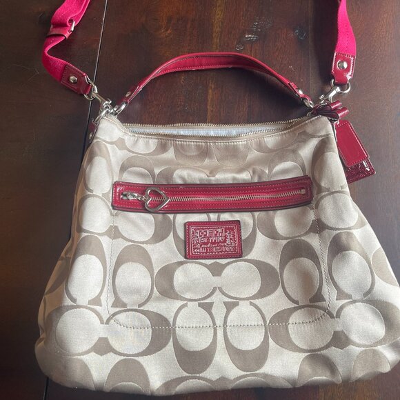 Coach Signature Poppy Daisy 2 Way Shoulder Bag - Picture 4 of 9